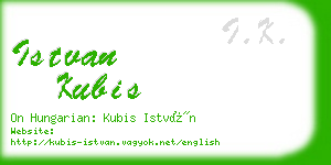 istvan kubis business card
